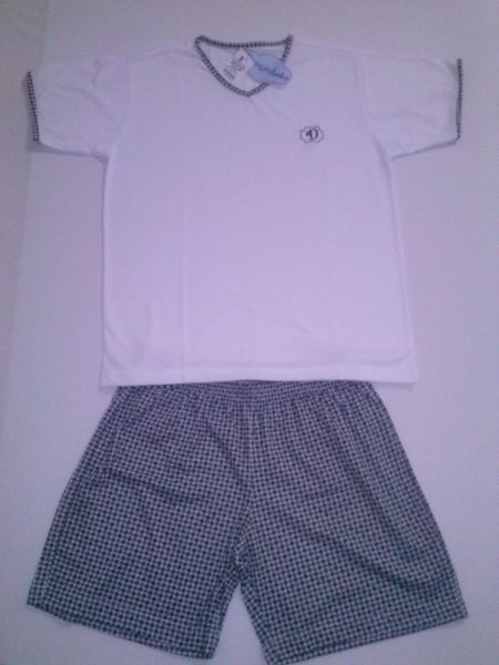 Pijama xadrez preto e branco