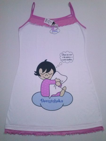 Camisola dorminhoka alça