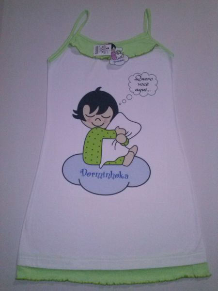 Camisola dorminhoka alça