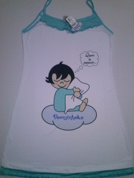 Camisola dorminhoka alça
